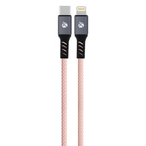 Cabo USB-C Lightning Magnético de cor rosa