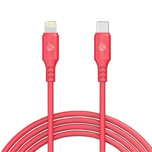 Cabo USB-C Lightning Fast Charge Vermelho