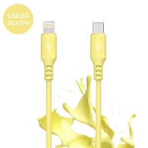 Cabo USB-C Lightning Fast Charge Amarelo