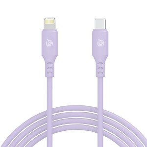 Cabo USB-C Lightning Fast Charge Roxo