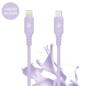 Cabo USB-C Lightning Fast Charge Roxo