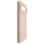 Capa Silicone Google Pixel de lado e em cor de rosa