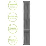 Detalhes da Bracelete Milanesa Smartwatch iS prateada