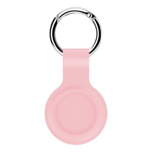 Porta-chaves em Silicone Líquido AirTag rosa