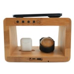 Candeeiro com Carregador Wireless, Bamboo 5 em 1 - iServices