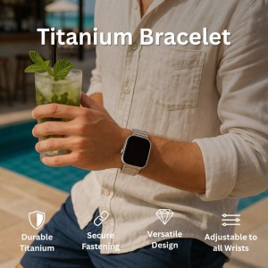 Bracelete Apple Watch em Titânio - Loja Online iServices