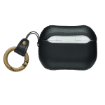 Capa AirPods Pro 2 em Pele de cor preta fechada