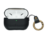 Capa AirPods Pro 2 em Pele de cor preta aberta