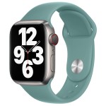 Bracelete em Silicone em verde com Apple Watch