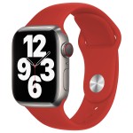 Bracelete em Silicone em vermelho com Apple Watch