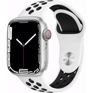 Bracelete Desportiva para Apple Watch Branca e Preta