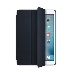 Capa em Pele para iPad Azul vertical