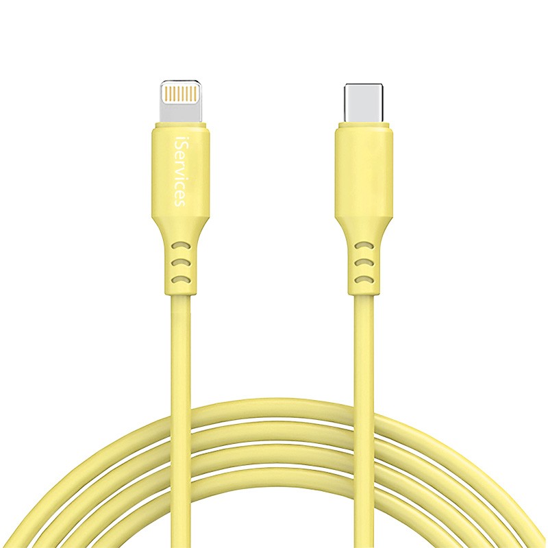 Cabo USB-C Fast Charge Amarelo USB C   Lightning