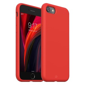 Capa de Silicone Vermelha para iPhone 5, 5s,  SE, 6, 6s, 6s plus, 7, 8, SE 2020, SE 2022