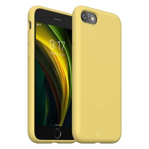 Capa de Silicone Amarela para iPhone 5, 5s,  SE, 6, 6s, 6s plus, 7, 8, SE 2020, SE 2022