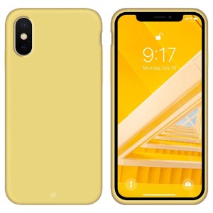 Capa de Silicone Amarela para iPhone X, XS e XS Max