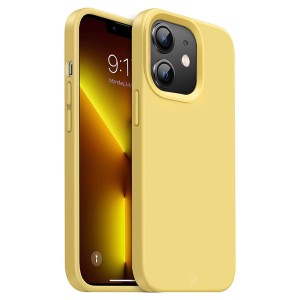 Capa de Silicone Amarela para iPhone 12 e 12 Mini