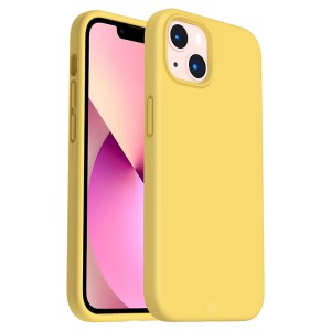 Capa de Silicone Amarela para iPhone 13, 13 mini, 14 e 14 Plus