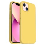 Capa de Silicone Amarela para iPhone 13, 13 mini, 14 e 14 Plus
