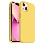 Capa de Silicone Amarela para iPhone 13, 13 mini, 14 e 14 Plus